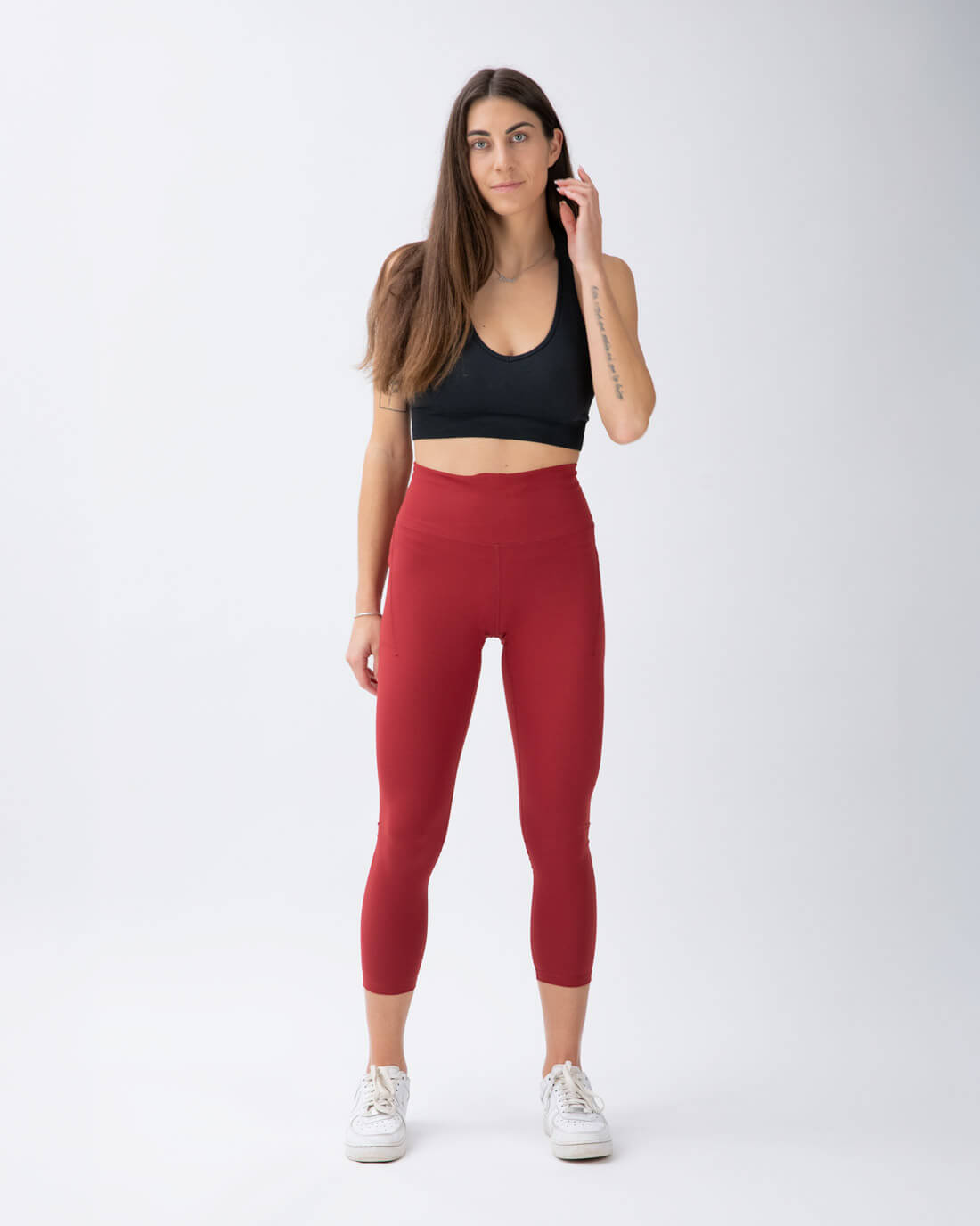 Aero Leggings with pockets 7/8 Merlot